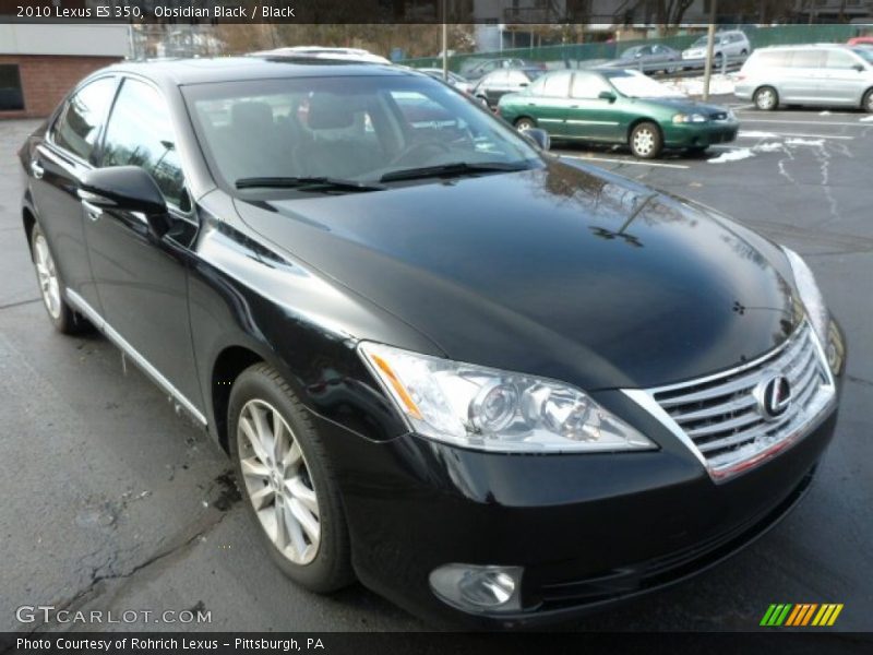 Obsidian Black / Black 2010 Lexus ES 350
