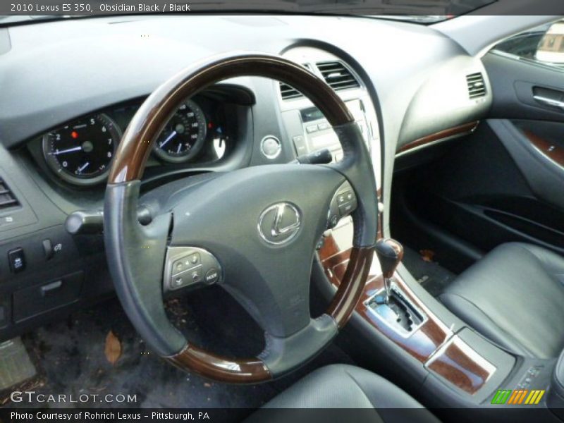 Obsidian Black / Black 2010 Lexus ES 350