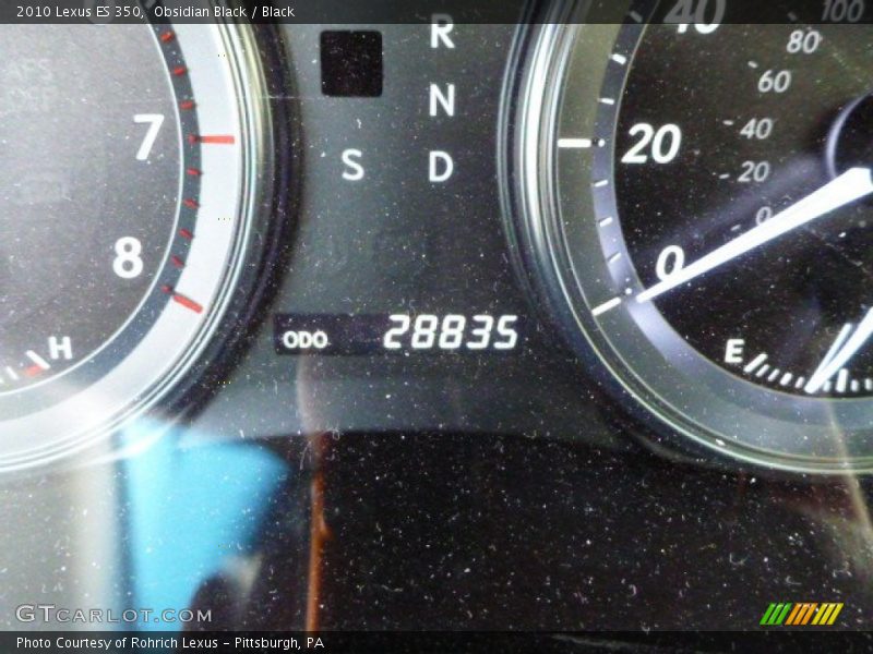 Obsidian Black / Black 2010 Lexus ES 350