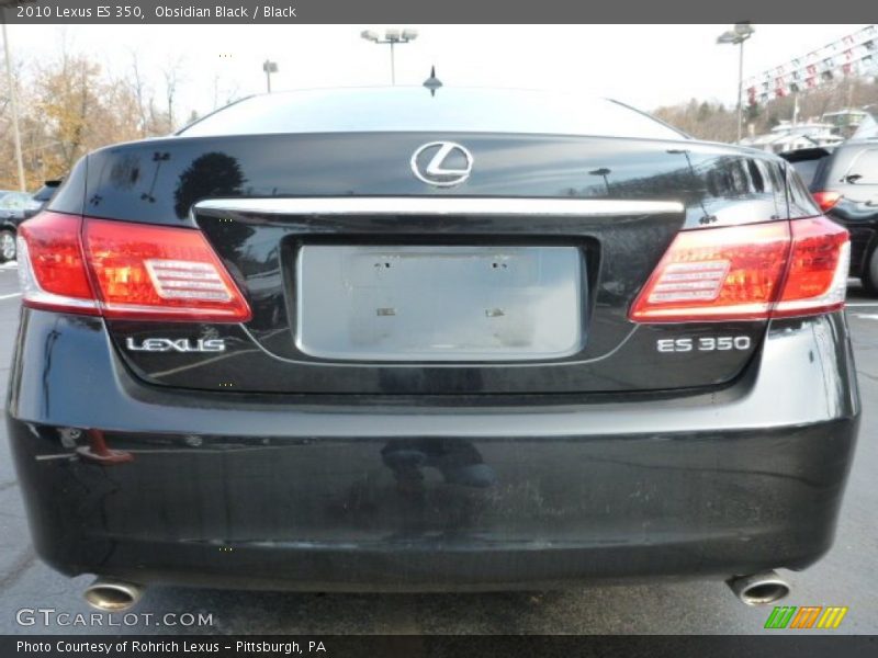 Obsidian Black / Black 2010 Lexus ES 350