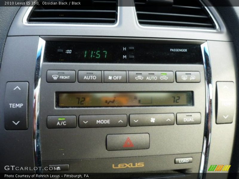 Obsidian Black / Black 2010 Lexus ES 350
