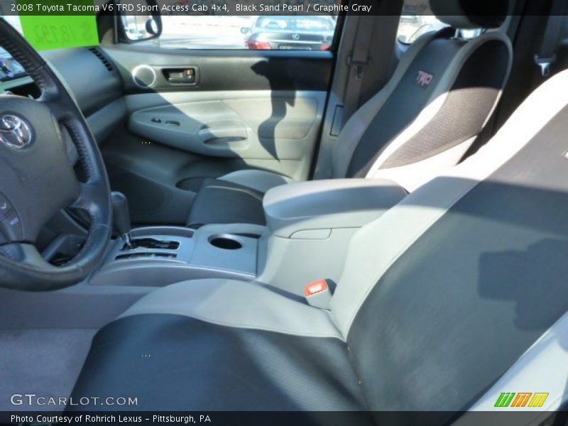 Black Sand Pearl / Graphite Gray 2008 Toyota Tacoma V6 TRD Sport Access Cab 4x4