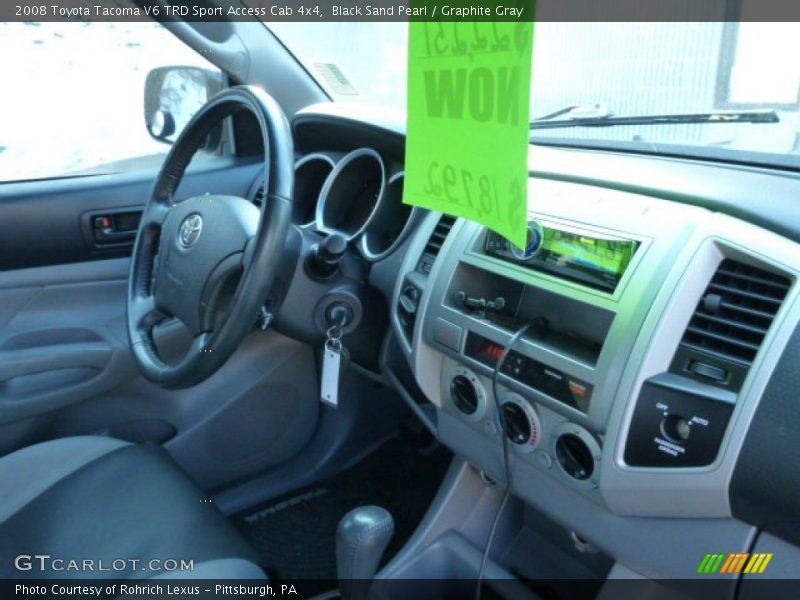 Black Sand Pearl / Graphite Gray 2008 Toyota Tacoma V6 TRD Sport Access Cab 4x4