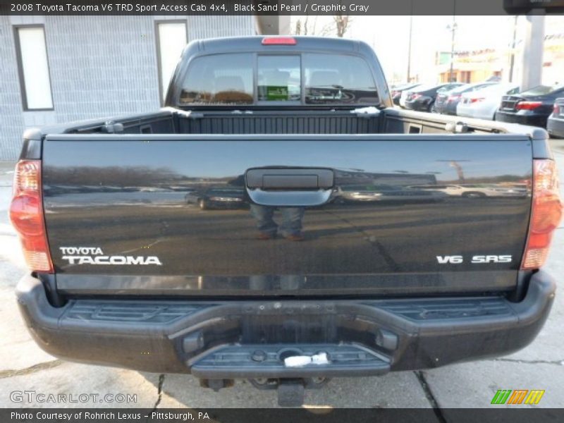 Black Sand Pearl / Graphite Gray 2008 Toyota Tacoma V6 TRD Sport Access Cab 4x4