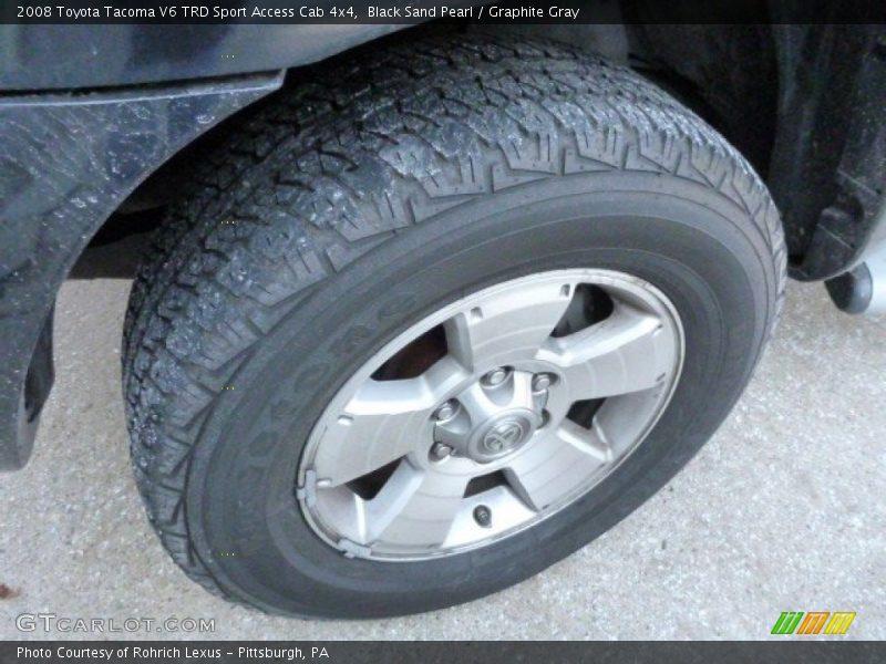 Black Sand Pearl / Graphite Gray 2008 Toyota Tacoma V6 TRD Sport Access Cab 4x4