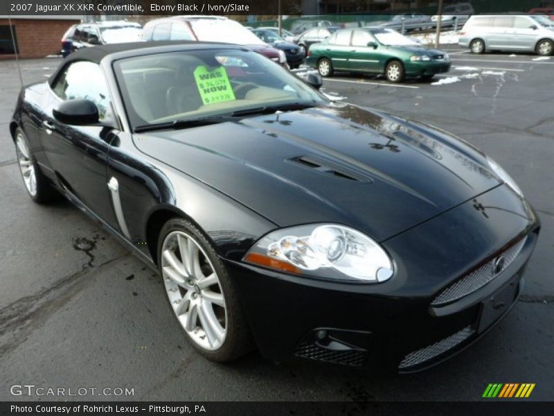 Ebony Black / Ivory/Slate 2007 Jaguar XK XKR Convertible