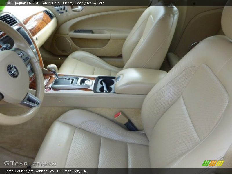 Ebony Black / Ivory/Slate 2007 Jaguar XK XKR Convertible