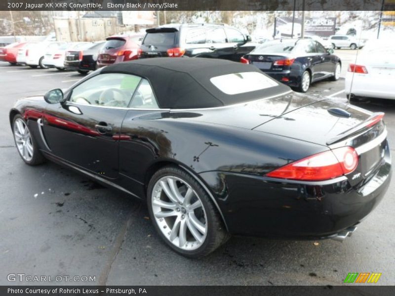 Ebony Black / Ivory/Slate 2007 Jaguar XK XKR Convertible