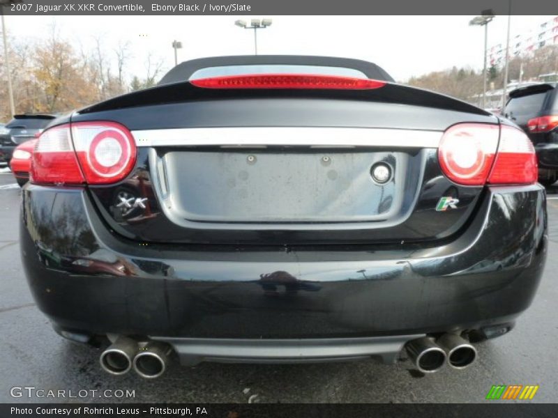 Ebony Black / Ivory/Slate 2007 Jaguar XK XKR Convertible