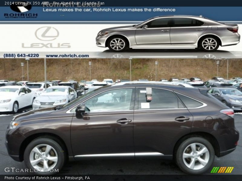 Fire Agate Pearl / Saddle Tan 2014 Lexus RX 350 AWD