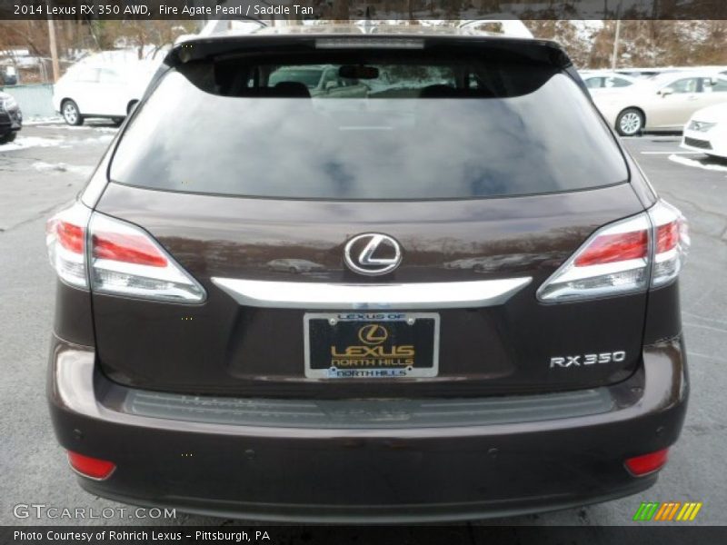 Fire Agate Pearl / Saddle Tan 2014 Lexus RX 350 AWD