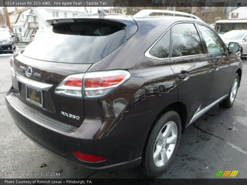 Fire Agate Pearl / Saddle Tan 2014 Lexus RX 350 AWD