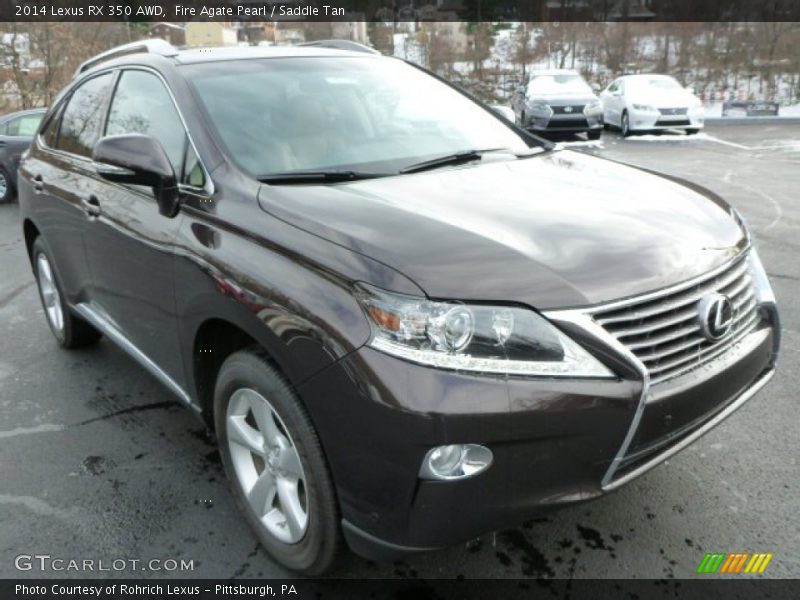 Fire Agate Pearl / Saddle Tan 2014 Lexus RX 350 AWD
