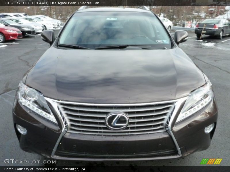 Fire Agate Pearl / Saddle Tan 2014 Lexus RX 350 AWD