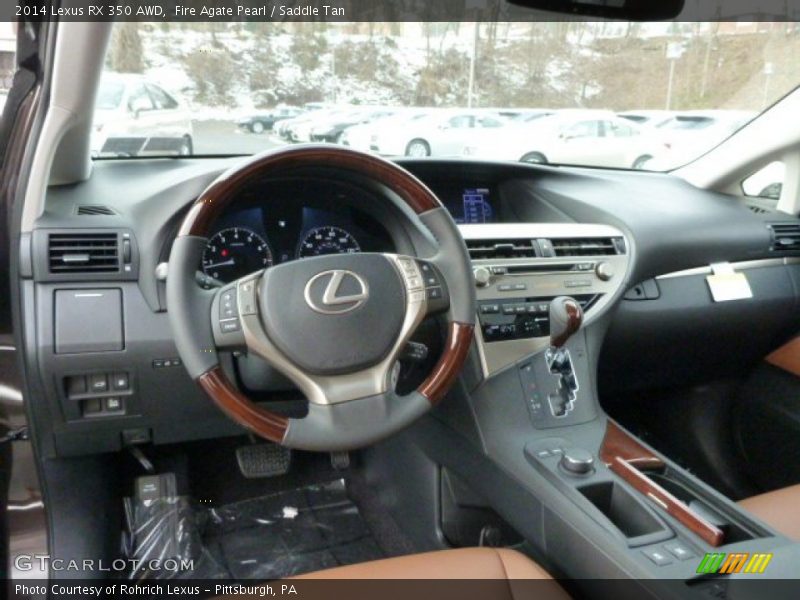 Fire Agate Pearl / Saddle Tan 2014 Lexus RX 350 AWD