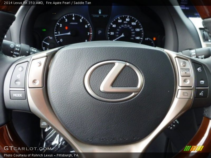 Fire Agate Pearl / Saddle Tan 2014 Lexus RX 350 AWD