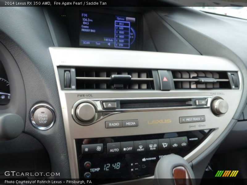Fire Agate Pearl / Saddle Tan 2014 Lexus RX 350 AWD