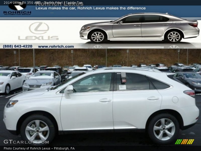 Starfire Pearl / Saddle Tan 2014 Lexus RX 350 AWD