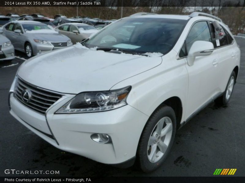 Starfire Pearl / Saddle Tan 2014 Lexus RX 350 AWD