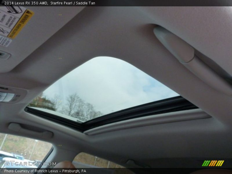 Starfire Pearl / Saddle Tan 2014 Lexus RX 350 AWD