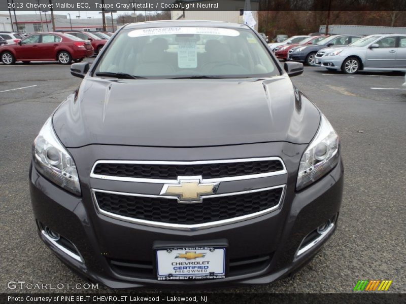 Taupe Gray Metallic / Cocoa/Light Neutral 2013 Chevrolet Malibu ECO