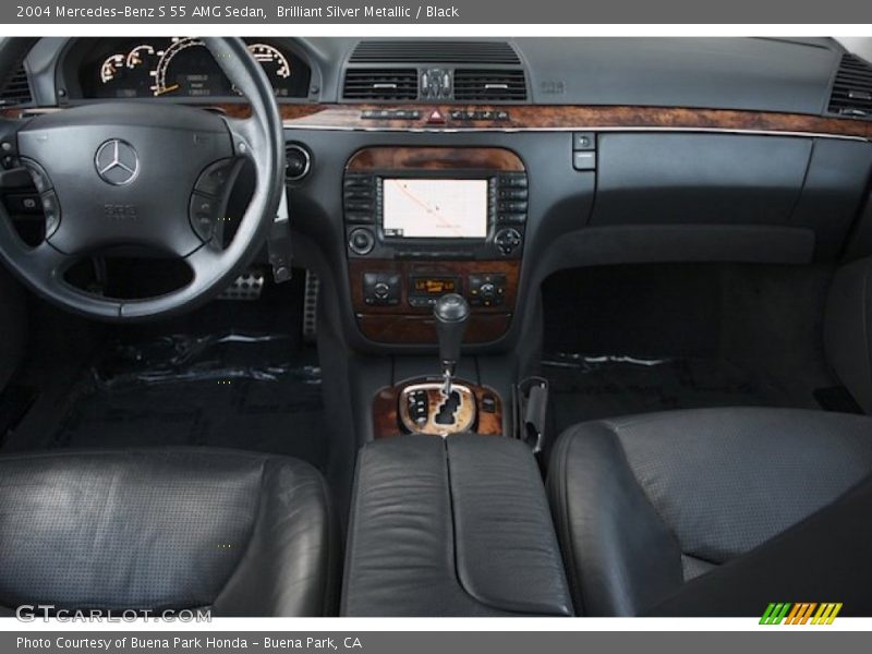 Brilliant Silver Metallic / Black 2004 Mercedes-Benz S 55 AMG Sedan