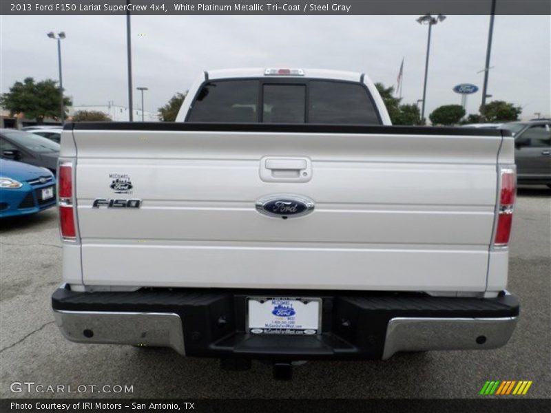 White Platinum Metallic Tri-Coat / Steel Gray 2013 Ford F150 Lariat SuperCrew 4x4