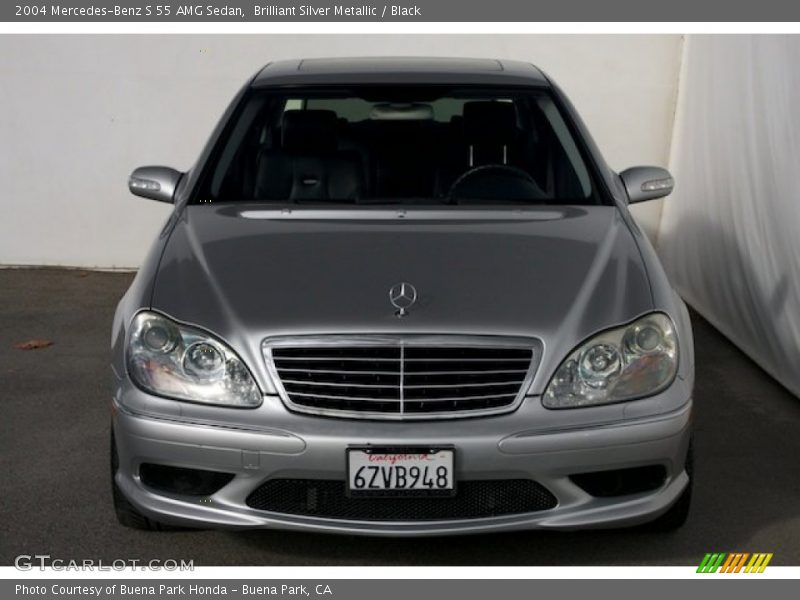Brilliant Silver Metallic / Black 2004 Mercedes-Benz S 55 AMG Sedan