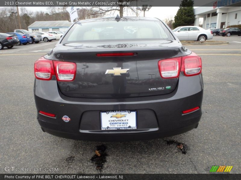 Taupe Gray Metallic / Cocoa/Light Neutral 2013 Chevrolet Malibu ECO