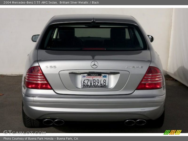 Brilliant Silver Metallic / Black 2004 Mercedes-Benz S 55 AMG Sedan