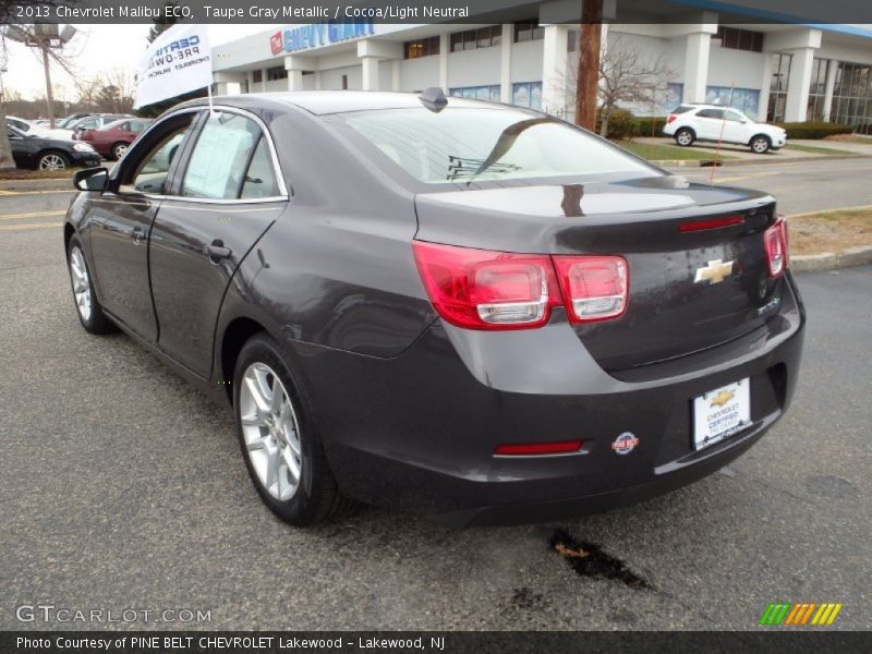 Taupe Gray Metallic / Cocoa/Light Neutral 2013 Chevrolet Malibu ECO