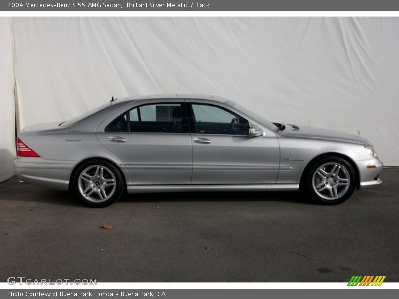 Brilliant Silver Metallic / Black 2004 Mercedes-Benz S 55 AMG Sedan