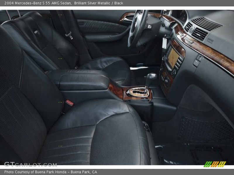 Brilliant Silver Metallic / Black 2004 Mercedes-Benz S 55 AMG Sedan