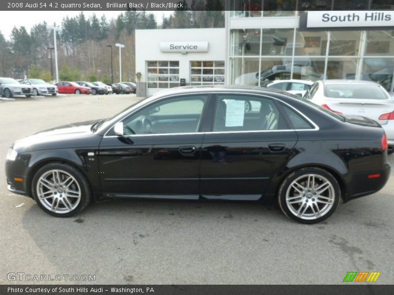 Brilliant Black / Black/Black 2008 Audi S4 4.2 quattro Sedan