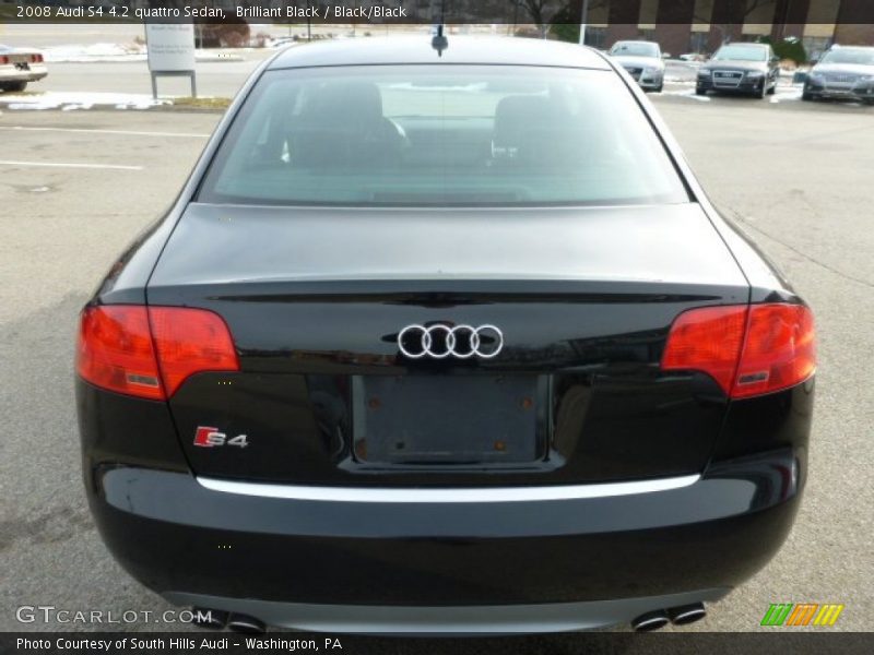 Brilliant Black / Black/Black 2008 Audi S4 4.2 quattro Sedan