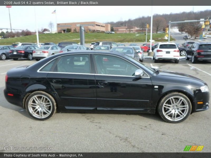 Brilliant Black / Black/Black 2008 Audi S4 4.2 quattro Sedan
