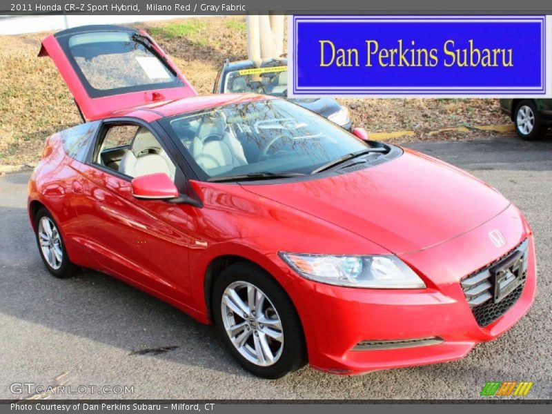 Milano Red / Gray Fabric 2011 Honda CR-Z Sport Hybrid