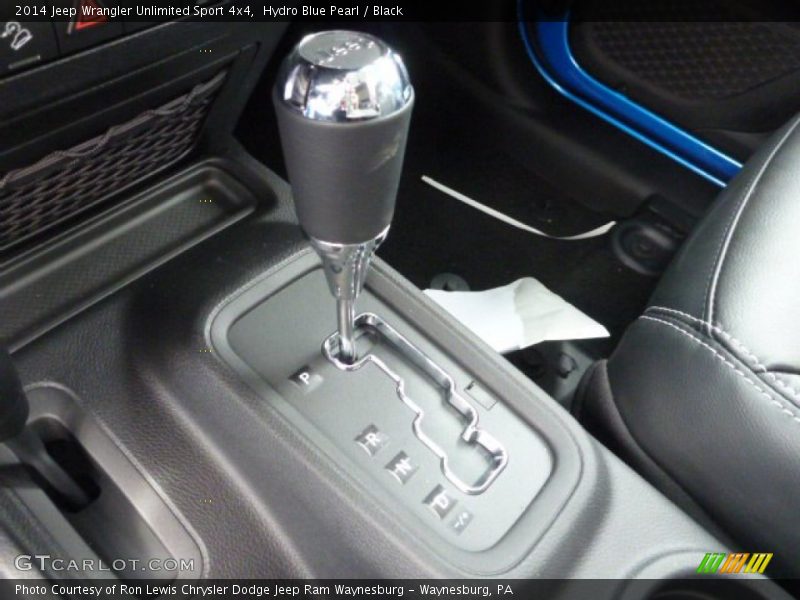 Hydro Blue Pearl / Black 2014 Jeep Wrangler Unlimited Sport 4x4