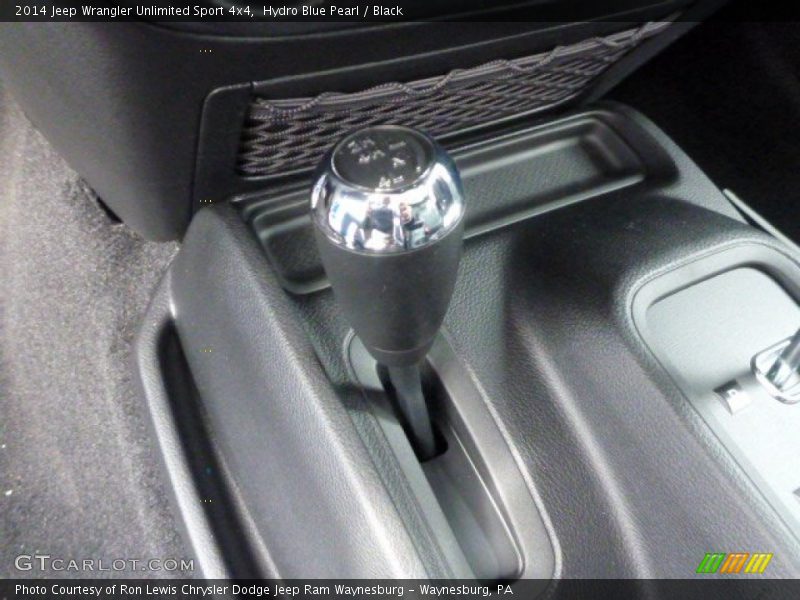 Hydro Blue Pearl / Black 2014 Jeep Wrangler Unlimited Sport 4x4