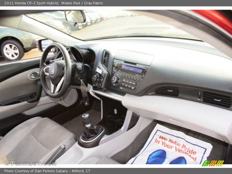 Milano Red / Gray Fabric 2011 Honda CR-Z Sport Hybrid