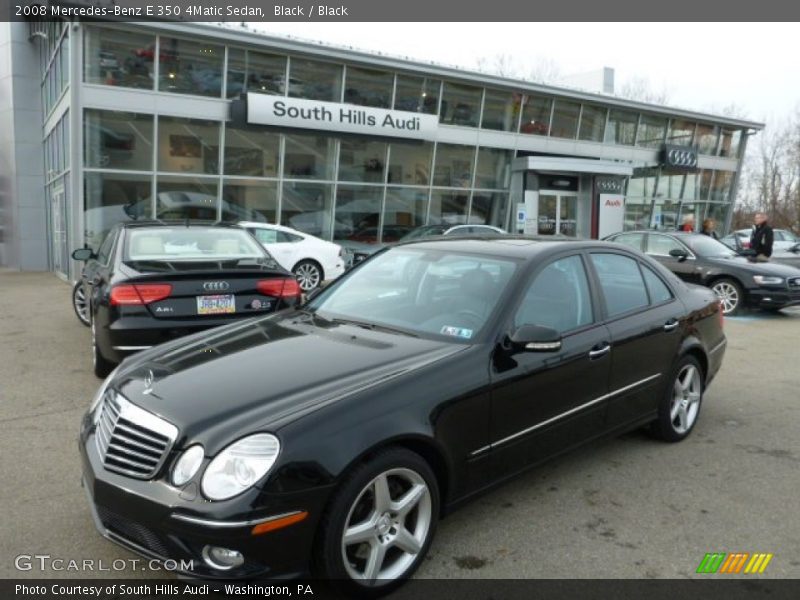 Black / Black 2008 Mercedes-Benz E 350 4Matic Sedan
