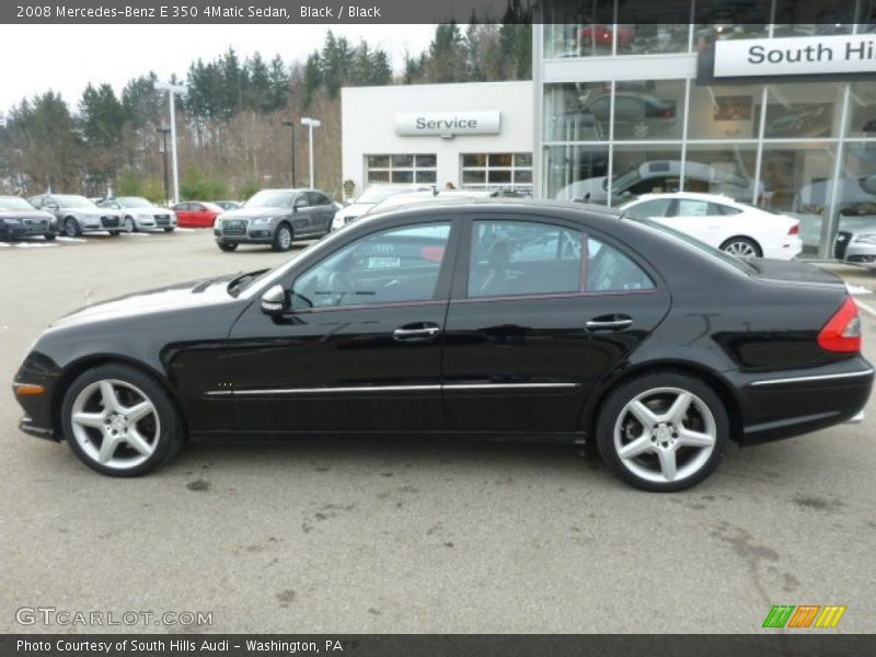 Black / Black 2008 Mercedes-Benz E 350 4Matic Sedan