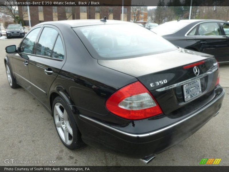 Black / Black 2008 Mercedes-Benz E 350 4Matic Sedan