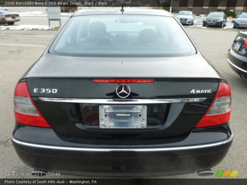 Black / Black 2008 Mercedes-Benz E 350 4Matic Sedan