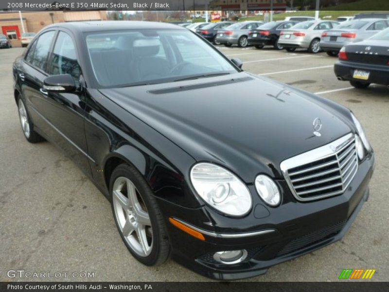 Black / Black 2008 Mercedes-Benz E 350 4Matic Sedan