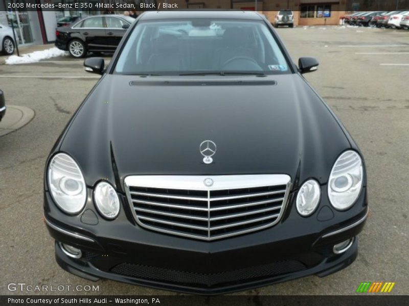 Black / Black 2008 Mercedes-Benz E 350 4Matic Sedan