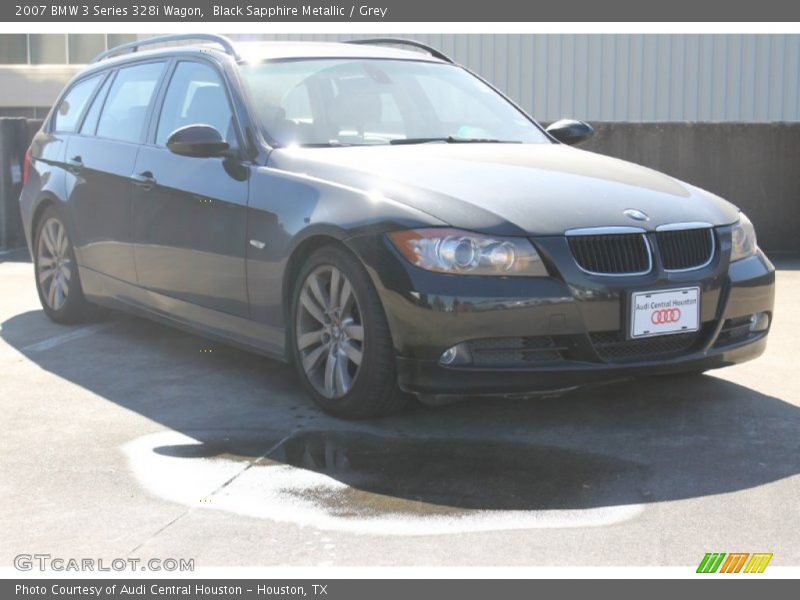 Black Sapphire Metallic / Grey 2007 BMW 3 Series 328i Wagon