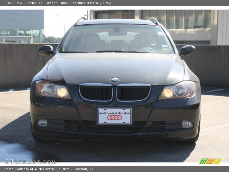 Black Sapphire Metallic / Grey 2007 BMW 3 Series 328i Wagon