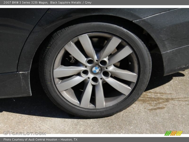 Black Sapphire Metallic / Grey 2007 BMW 3 Series 328i Wagon