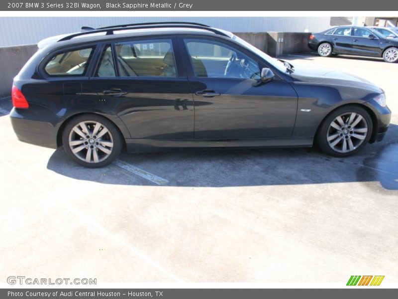 Black Sapphire Metallic / Grey 2007 BMW 3 Series 328i Wagon